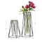 CosmoLiving by Cosmopolitan Set of 2 Black Iron Modern Vase, 13" x 5" x 5"